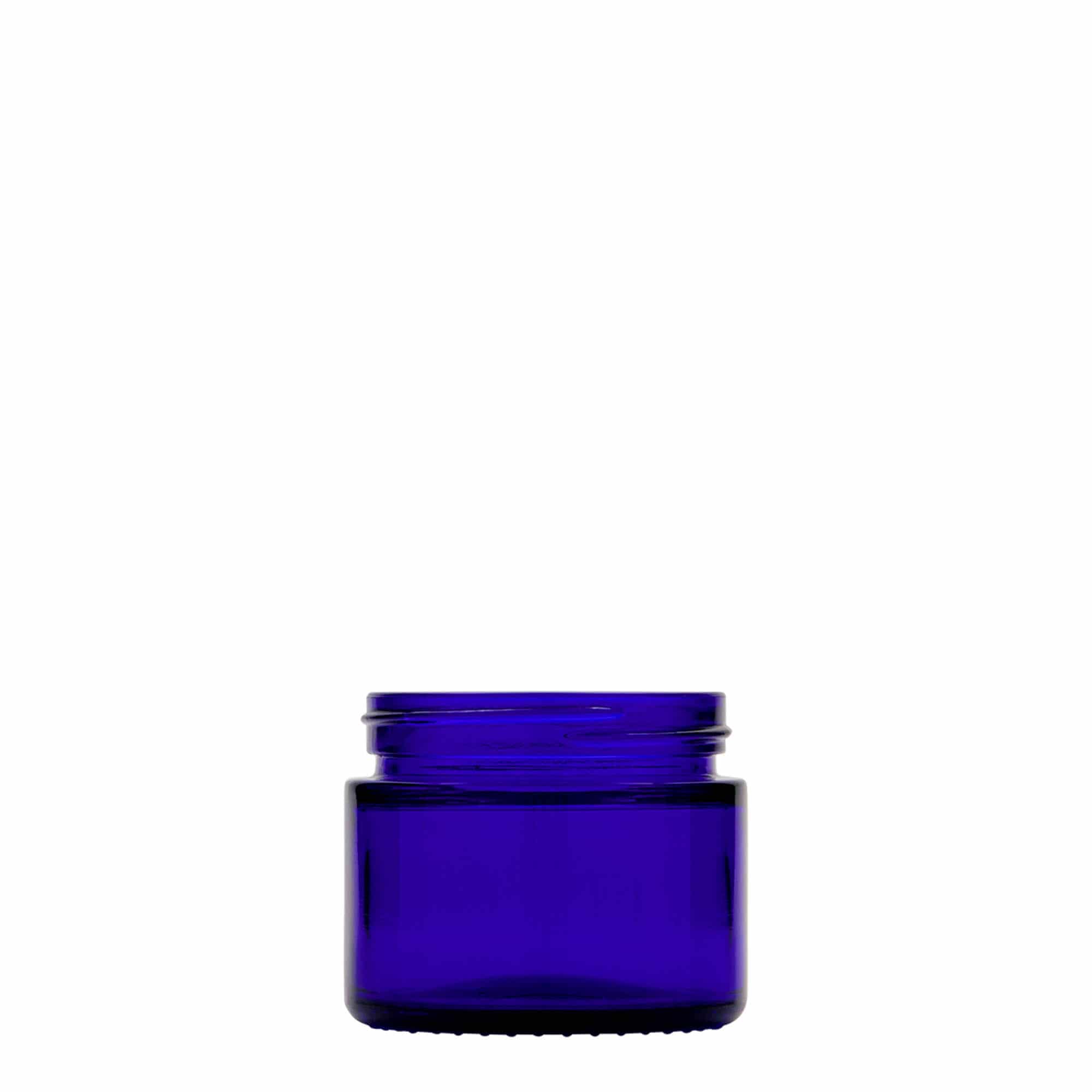 50 ml teglica „Blue Edition“, staklo, kraljevsko plava, otvor: navojni poklopac