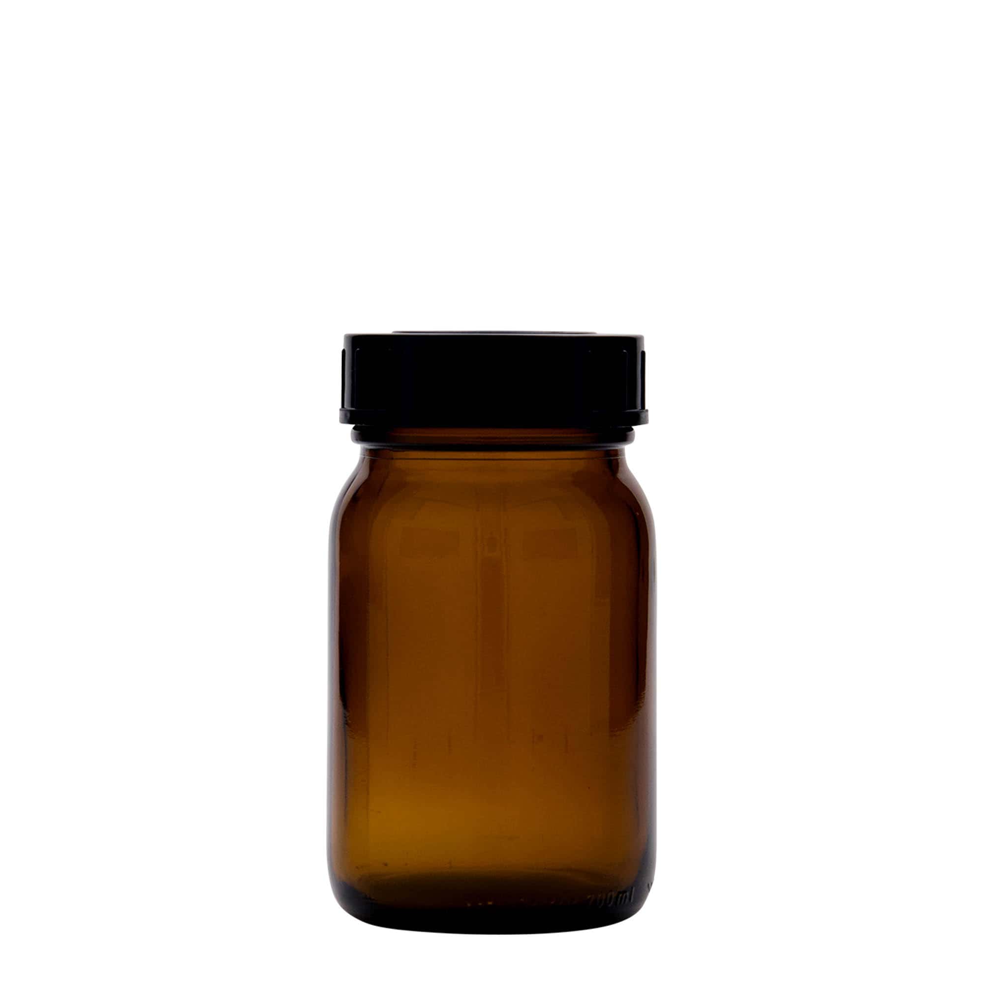 200 ml staklena boca širokog grla, smeđa, grlo: DIN 55