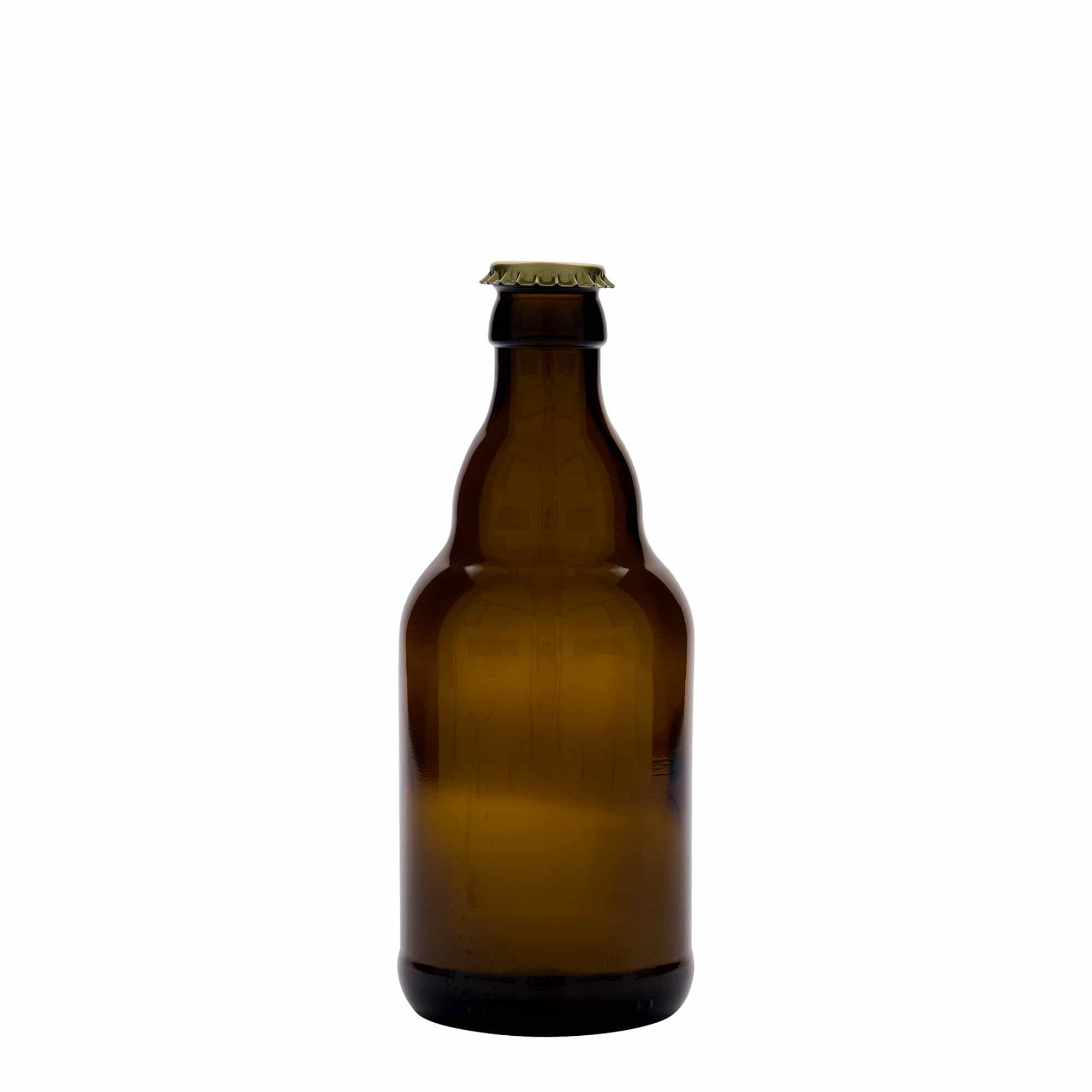330 ml boca piva 'Steinie', staklo, smeđa, otvor: krunski čep