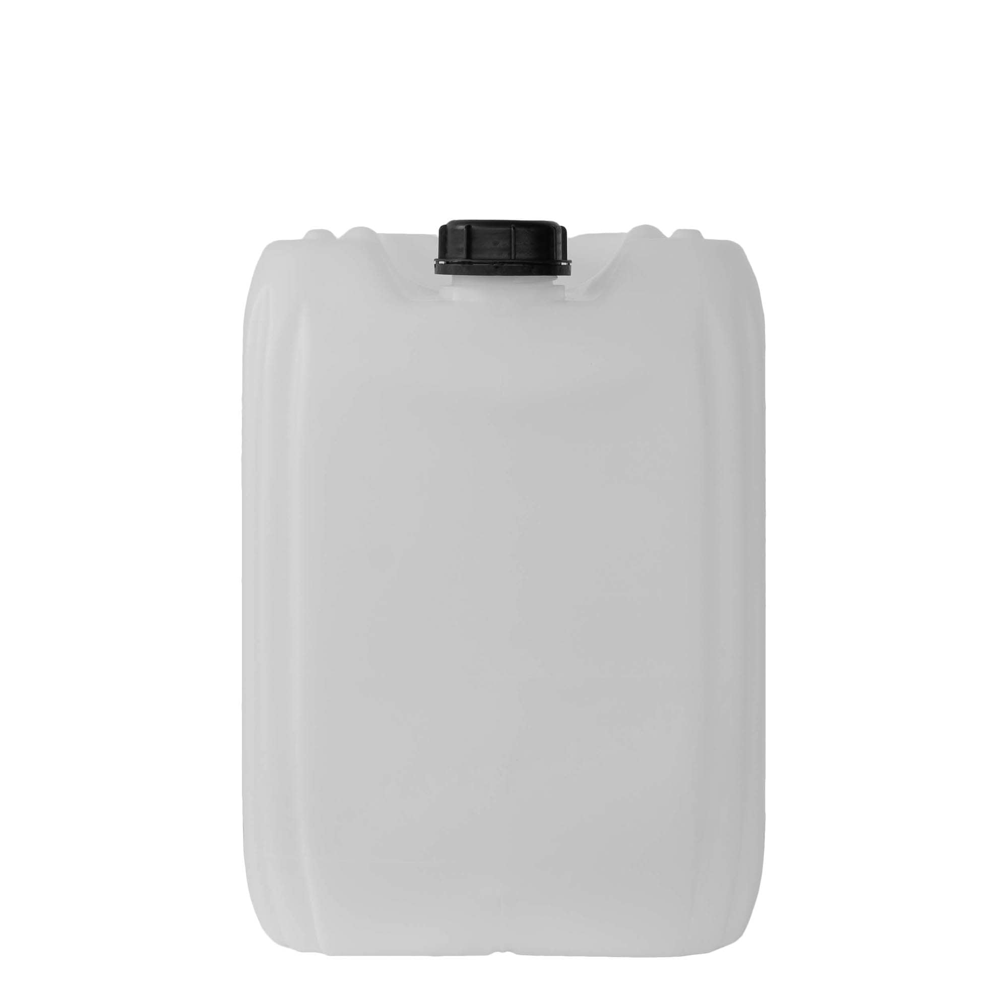 Kanister 25 l, kvadratni, HDPE plastika, prirodna, otvor: ND 60