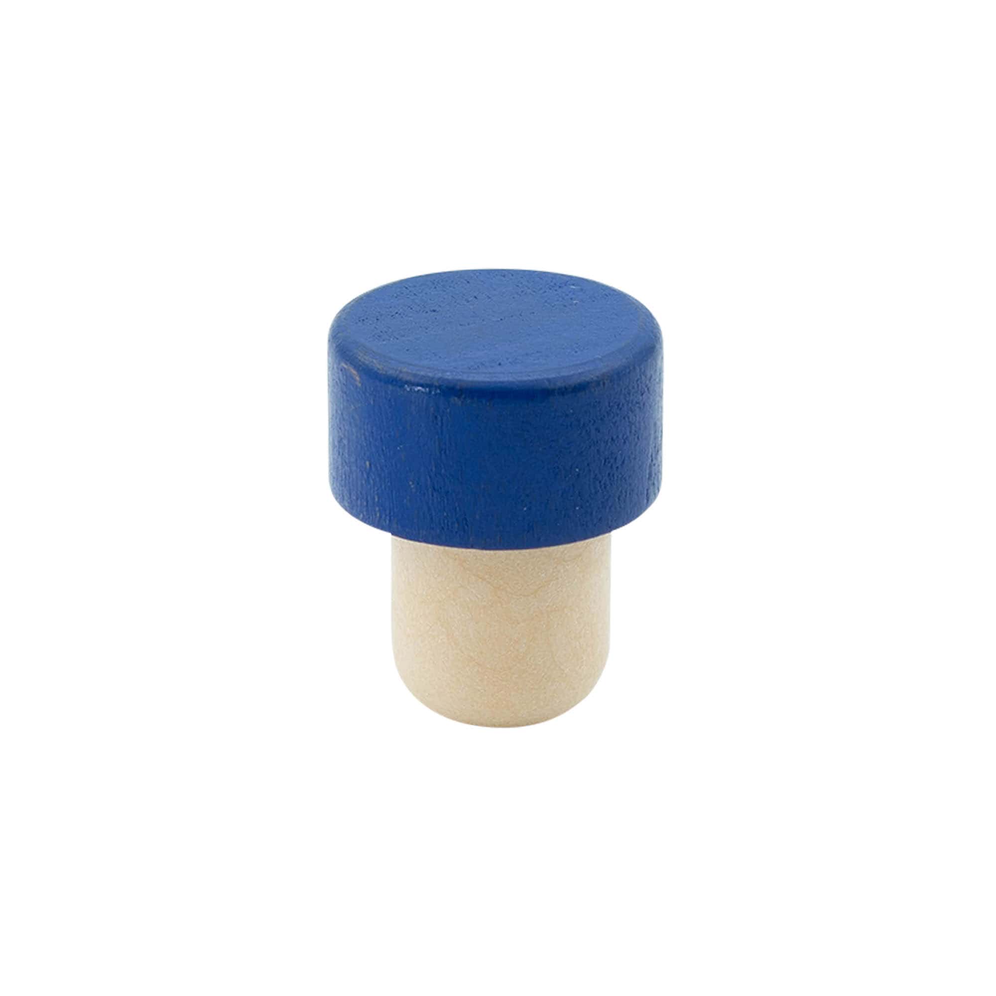 Ručno plutače 19 mm, drvo/plastika, plava, za otvor: pluta