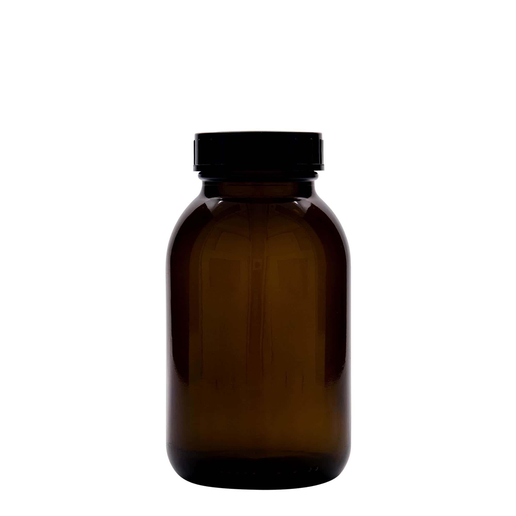 Staklenka sa širokim vratom 500 ml, smeđa, otvor: DIN 55