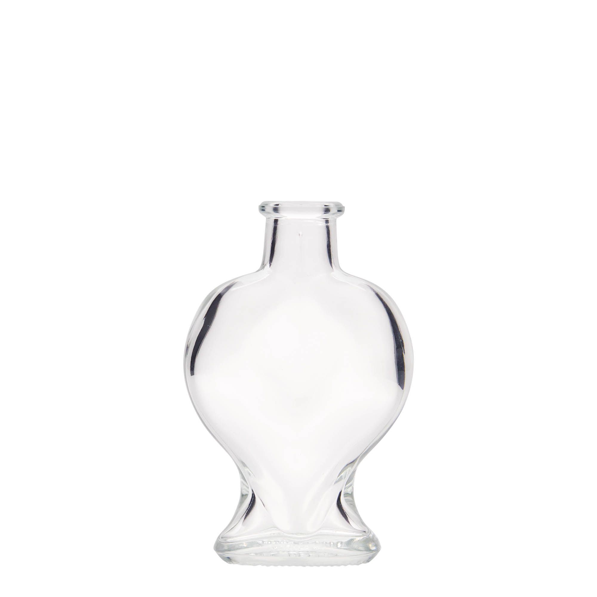 Staklena flaša 100 ml 'Srce', otvor: Pluto