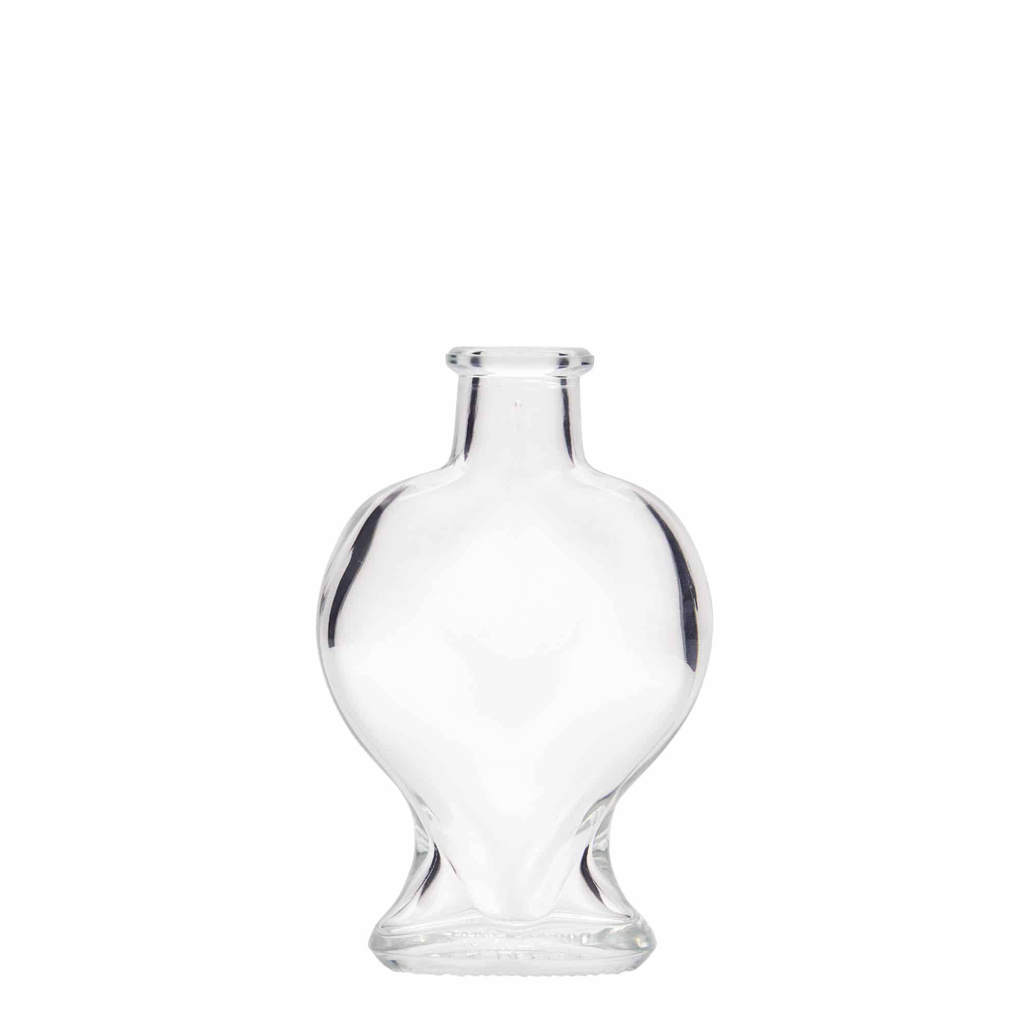 Staklena flaša 100 ml 'Srce', otvor: Pluto