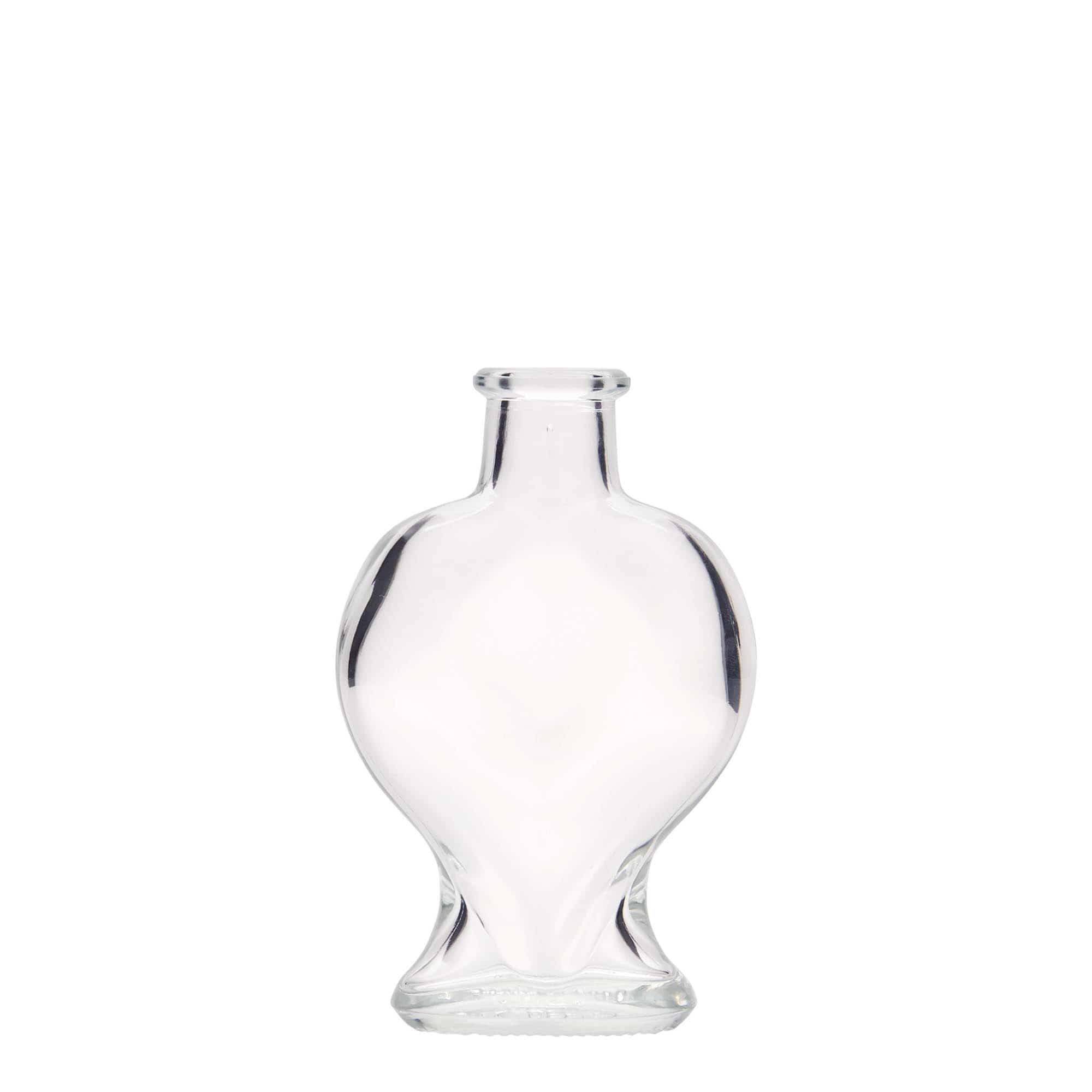 100 ml staklena boca 'Srce', grlo: čep