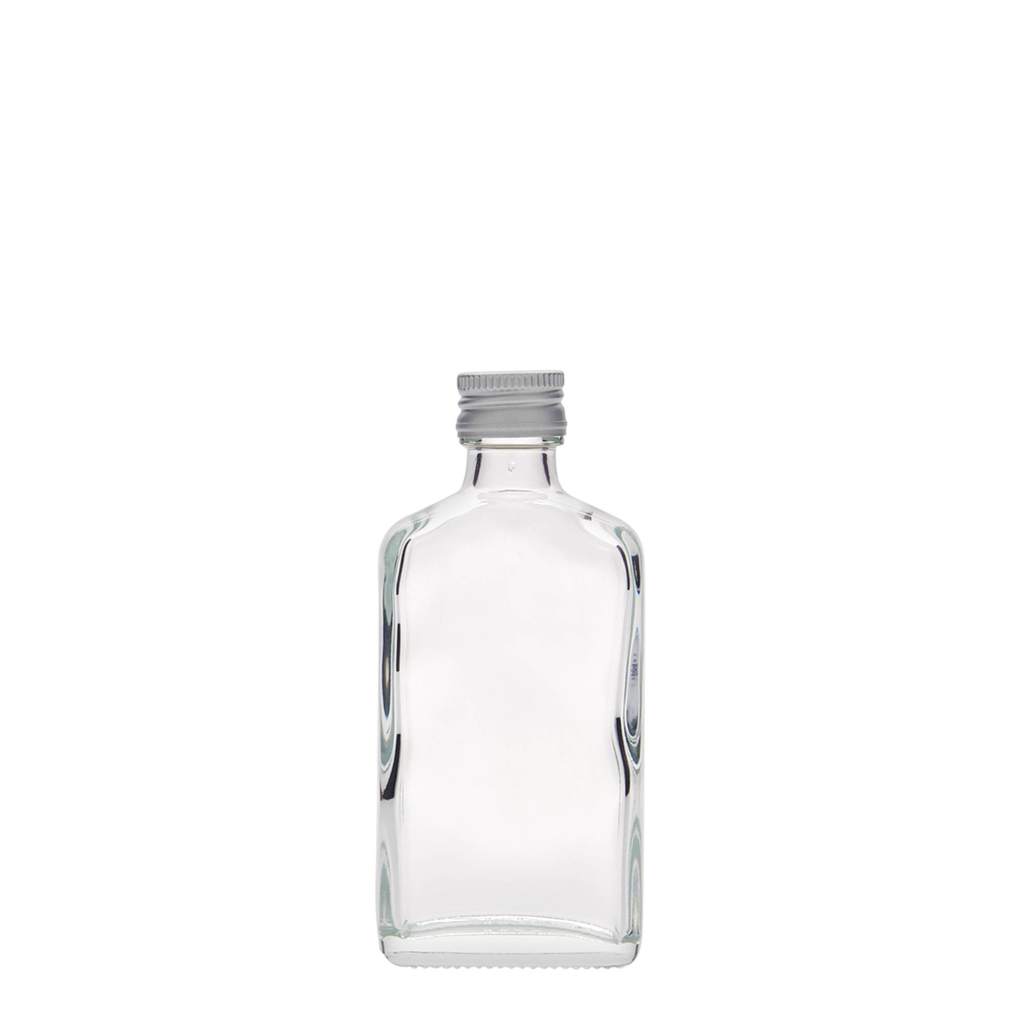 50 ml džepna bočica, pravougaona, staklo, otvor: PP 18