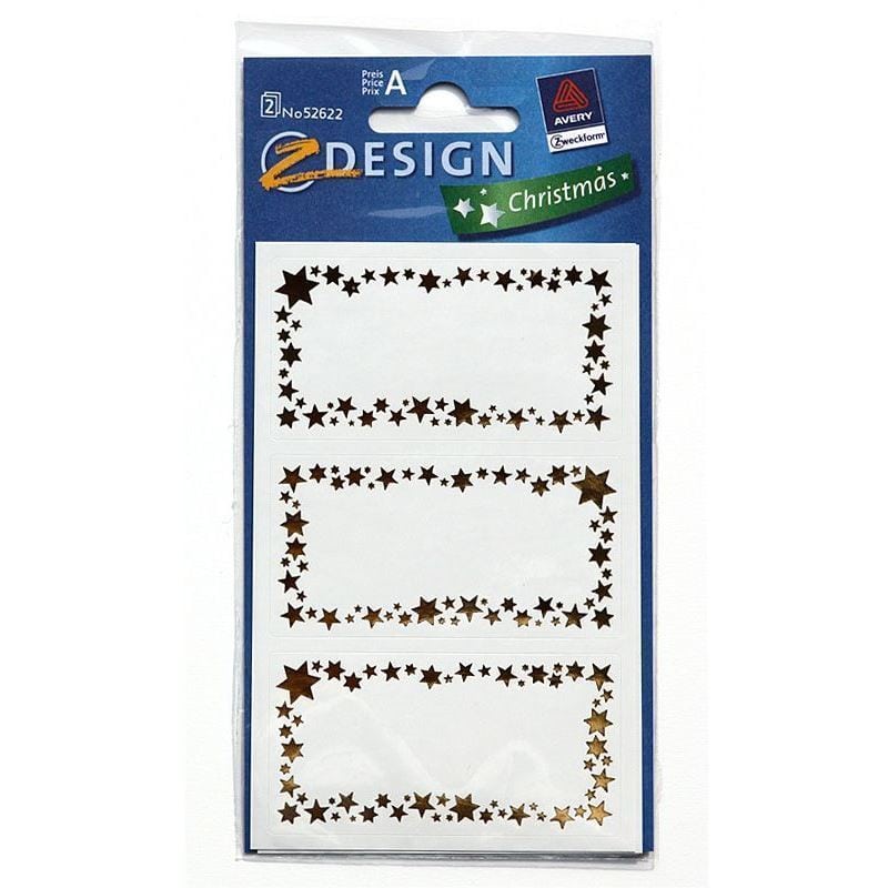 Zweckform etikete 'Zvjezdani okvir', papir, zlatna