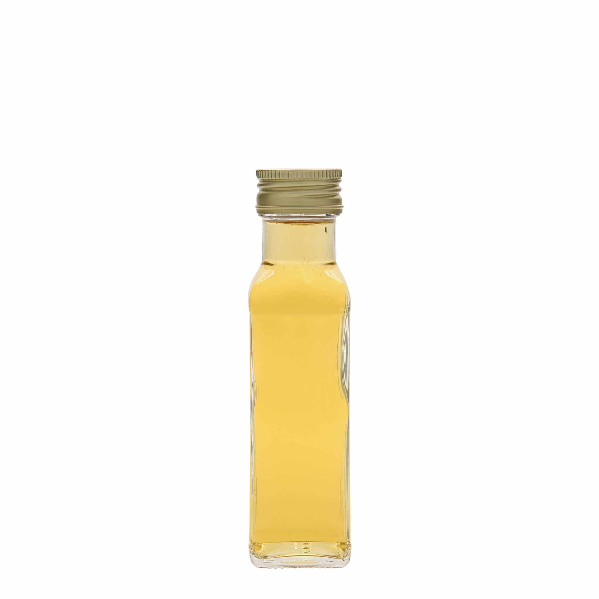 Staklena flaša 100 ml 'Marasca', kvadratna, otvor: PP 31,5