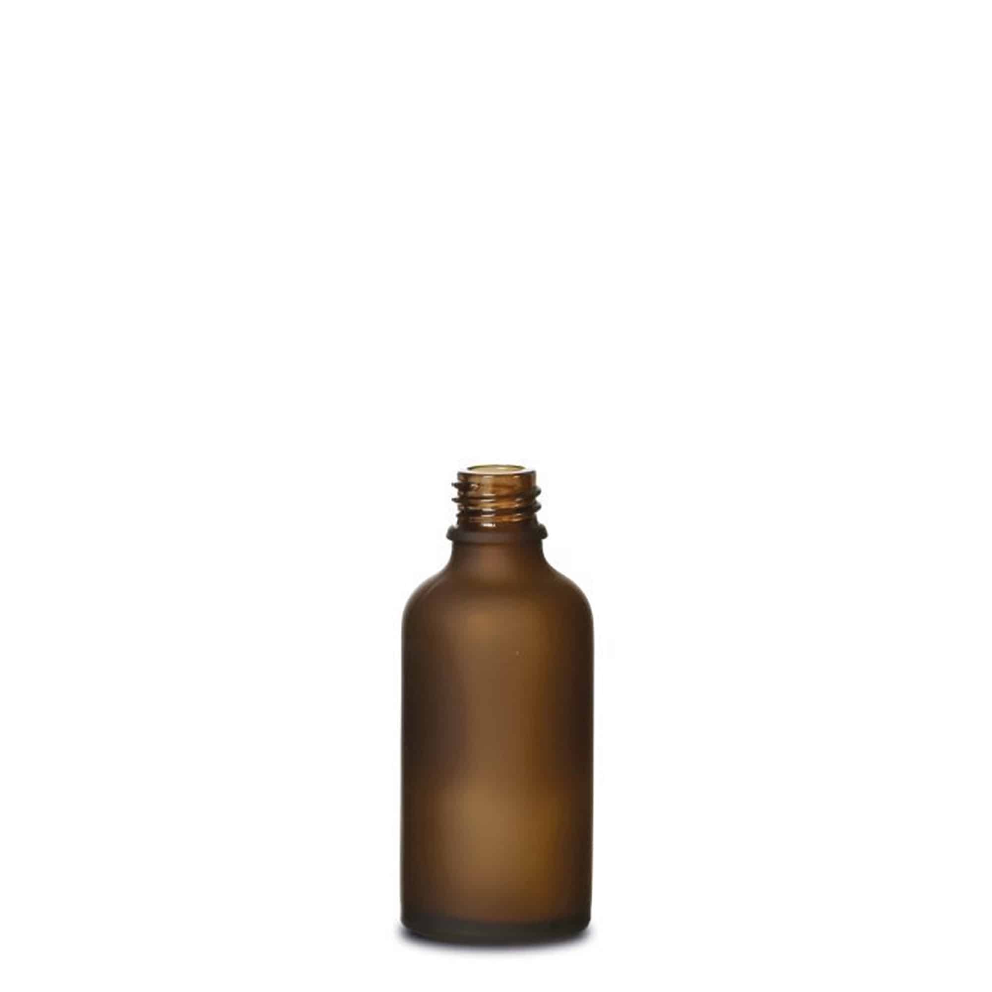 50 ml medicinska bočica, staklena, smeđa matirana, otvor: DIN 18