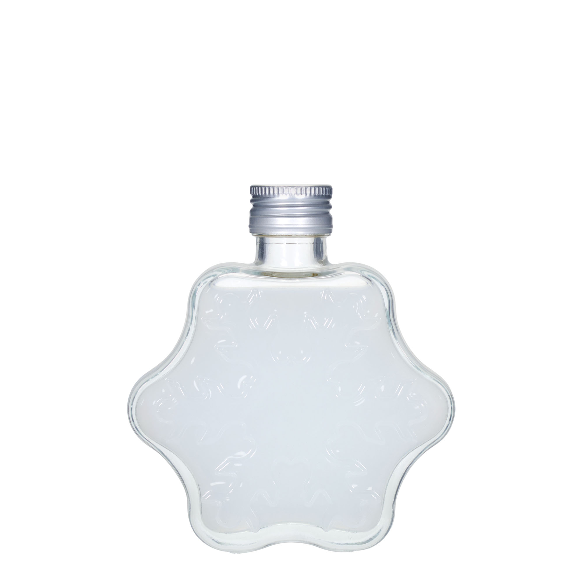 200 ml staklena boca 'Snježna pahulja', grlo: PP 28