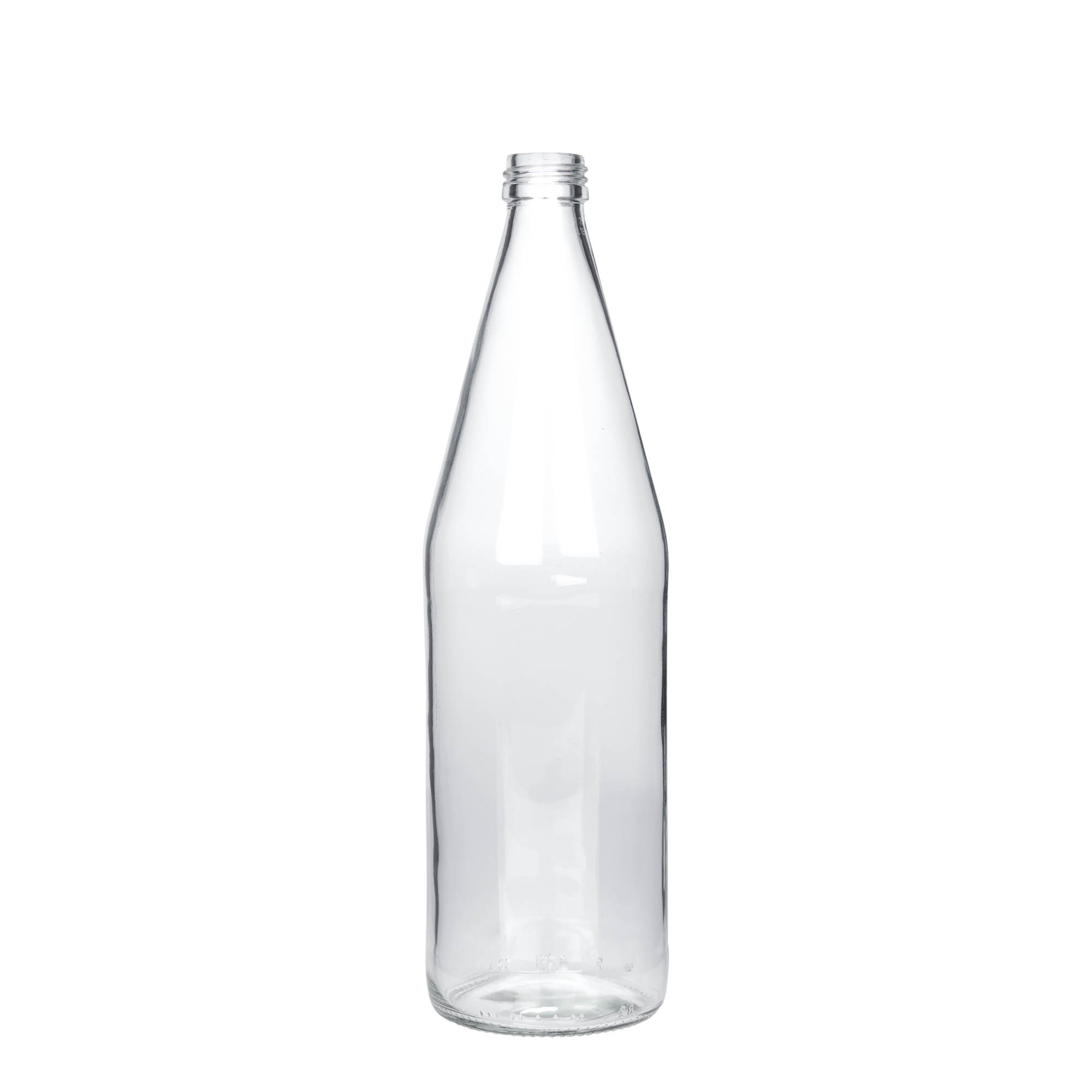 750 ml univerzalna boca u obliku šargarepe, staklo, otvor: PP 28