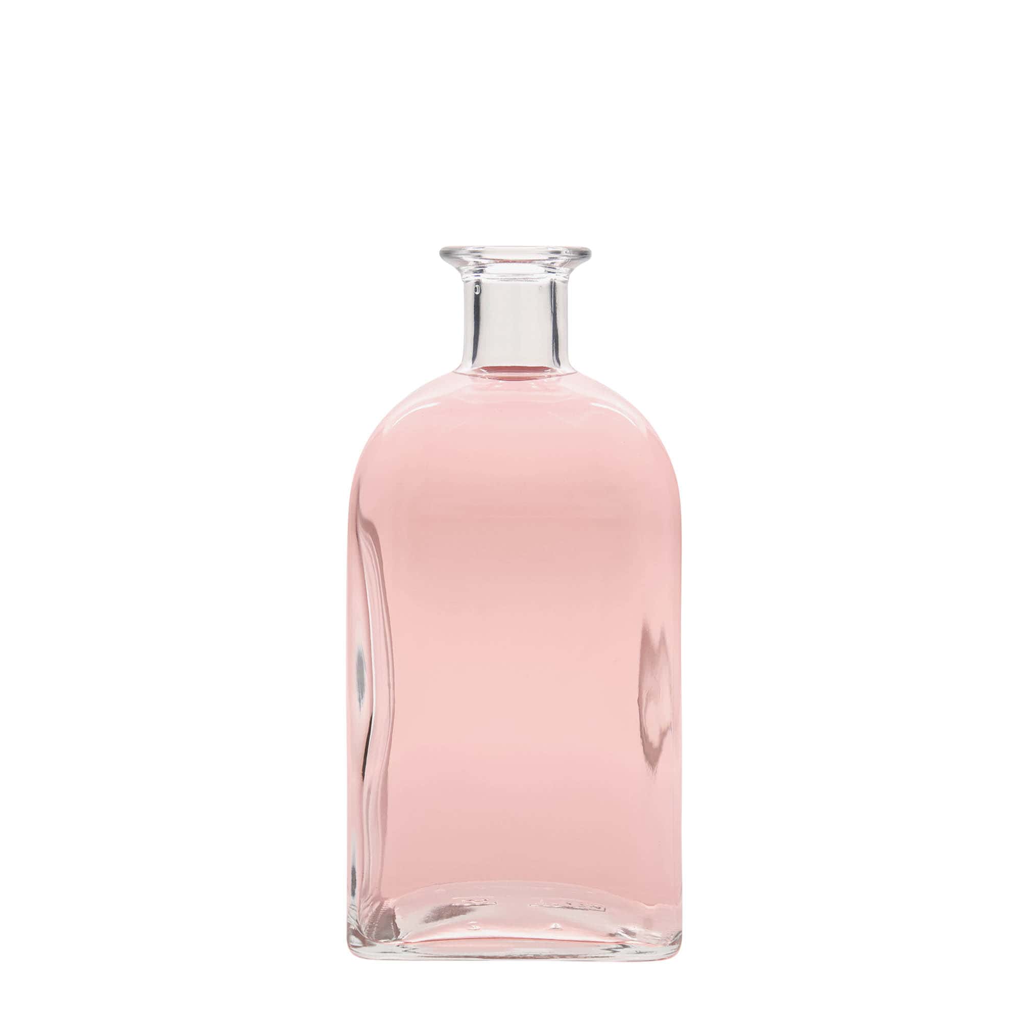 700 ml staklena boca Apotheker Carré, kvadratna, grlo: čep