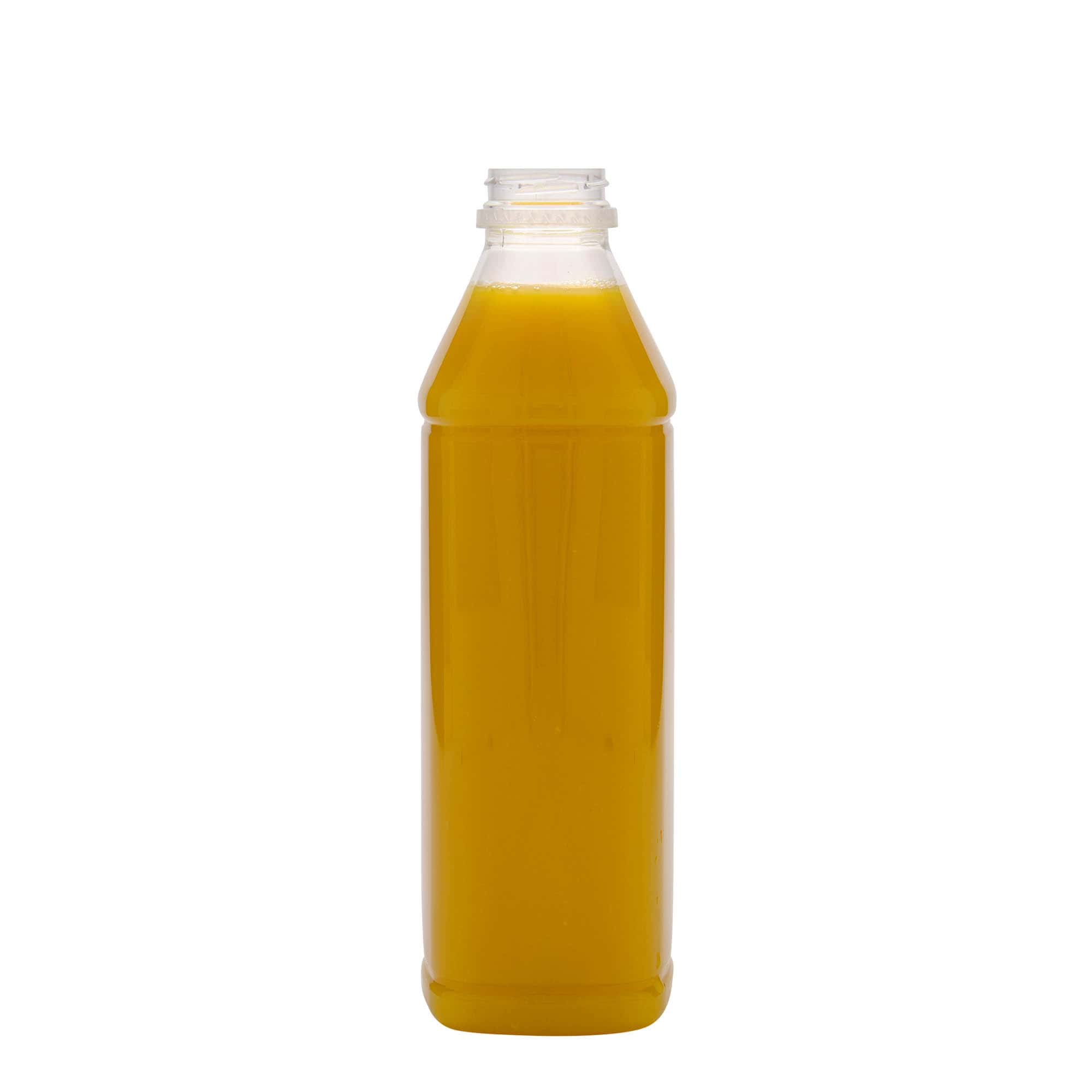 PET flaša 1.000 ml 'Milk and Juice Carré', kvadratna, plastika, otvor: 38 mm