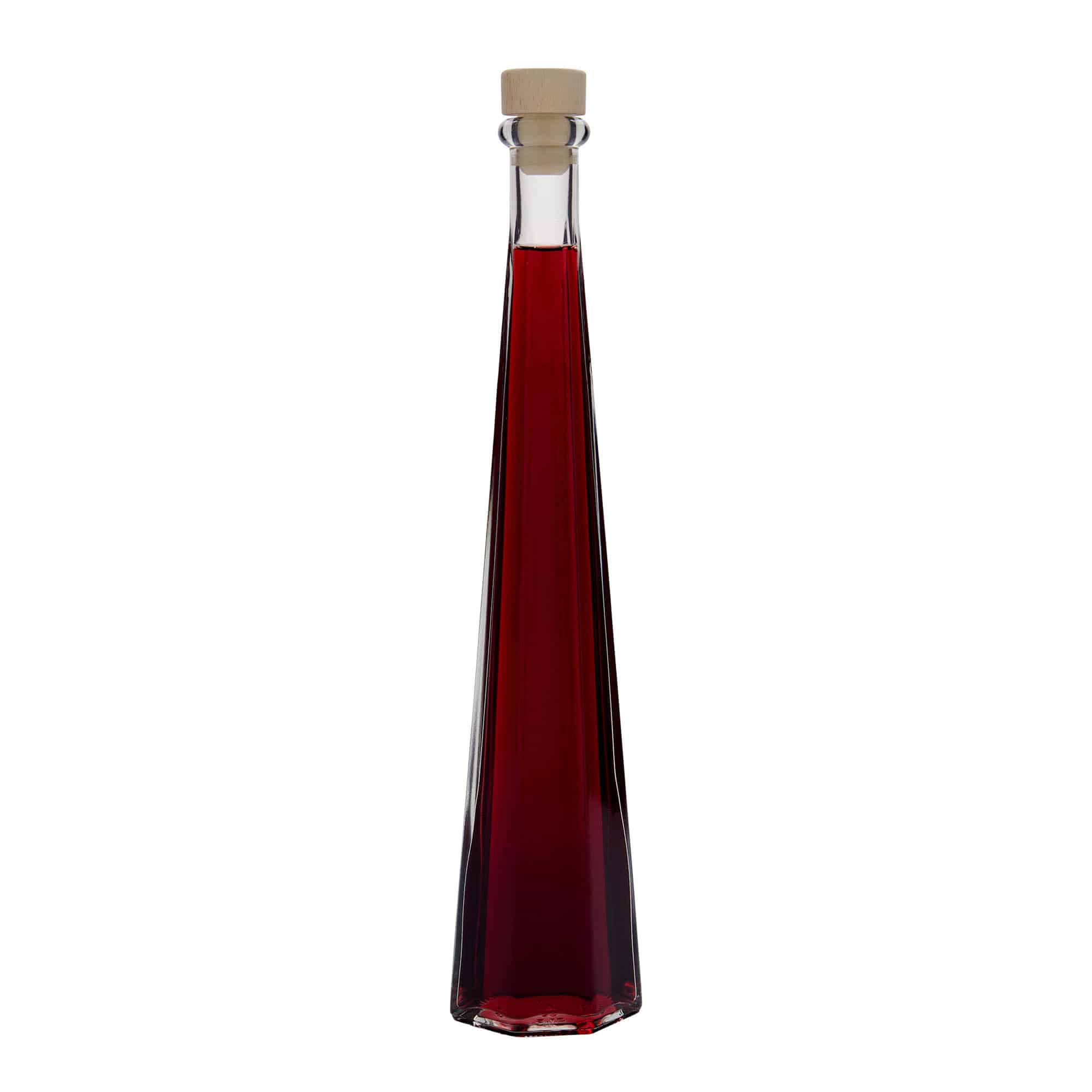 200 ml staklena boca „Dama Sexta“, šesterokutna, otvor: pluta