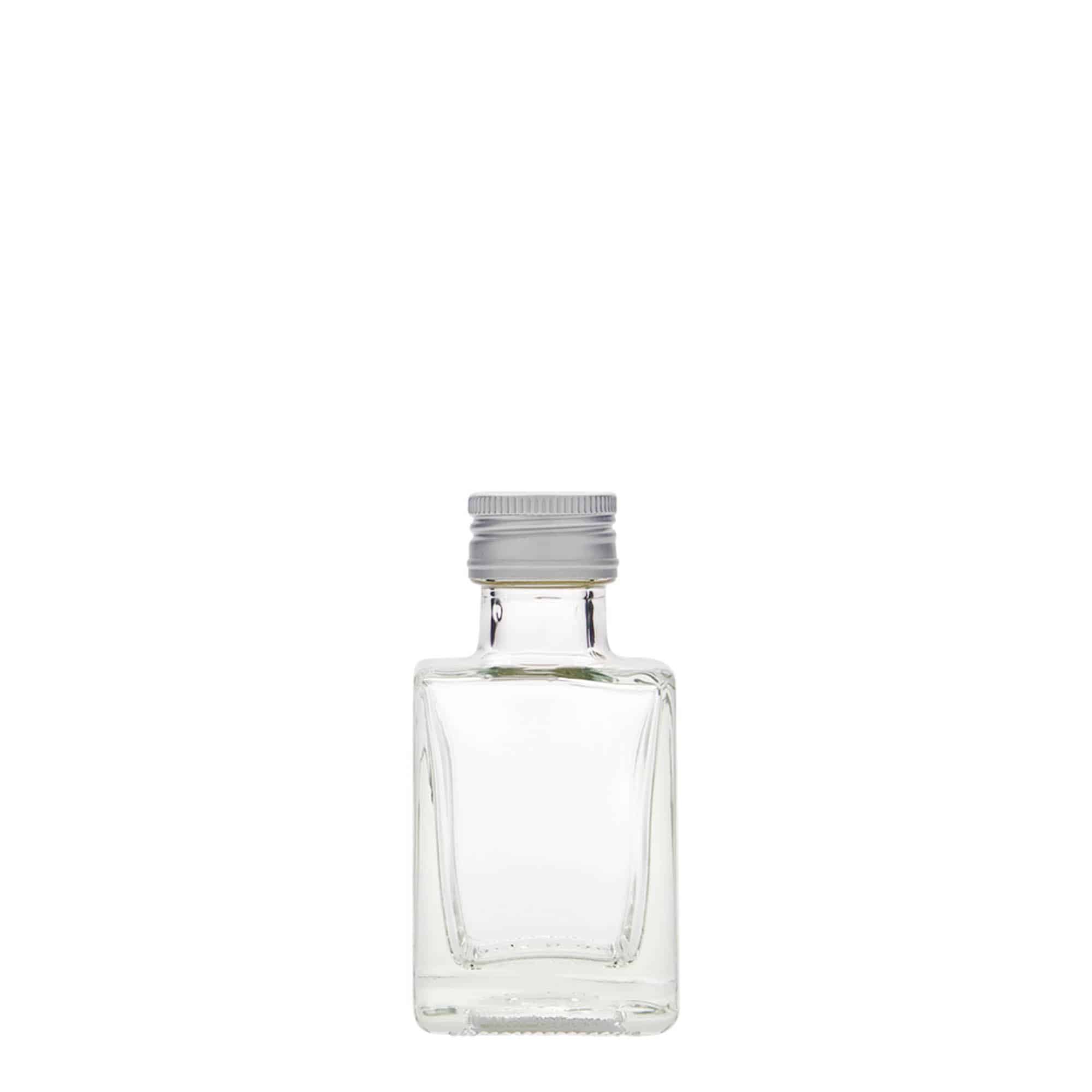 50 ml staklena boca „Cube“, kvadratna, grlo: PP 24