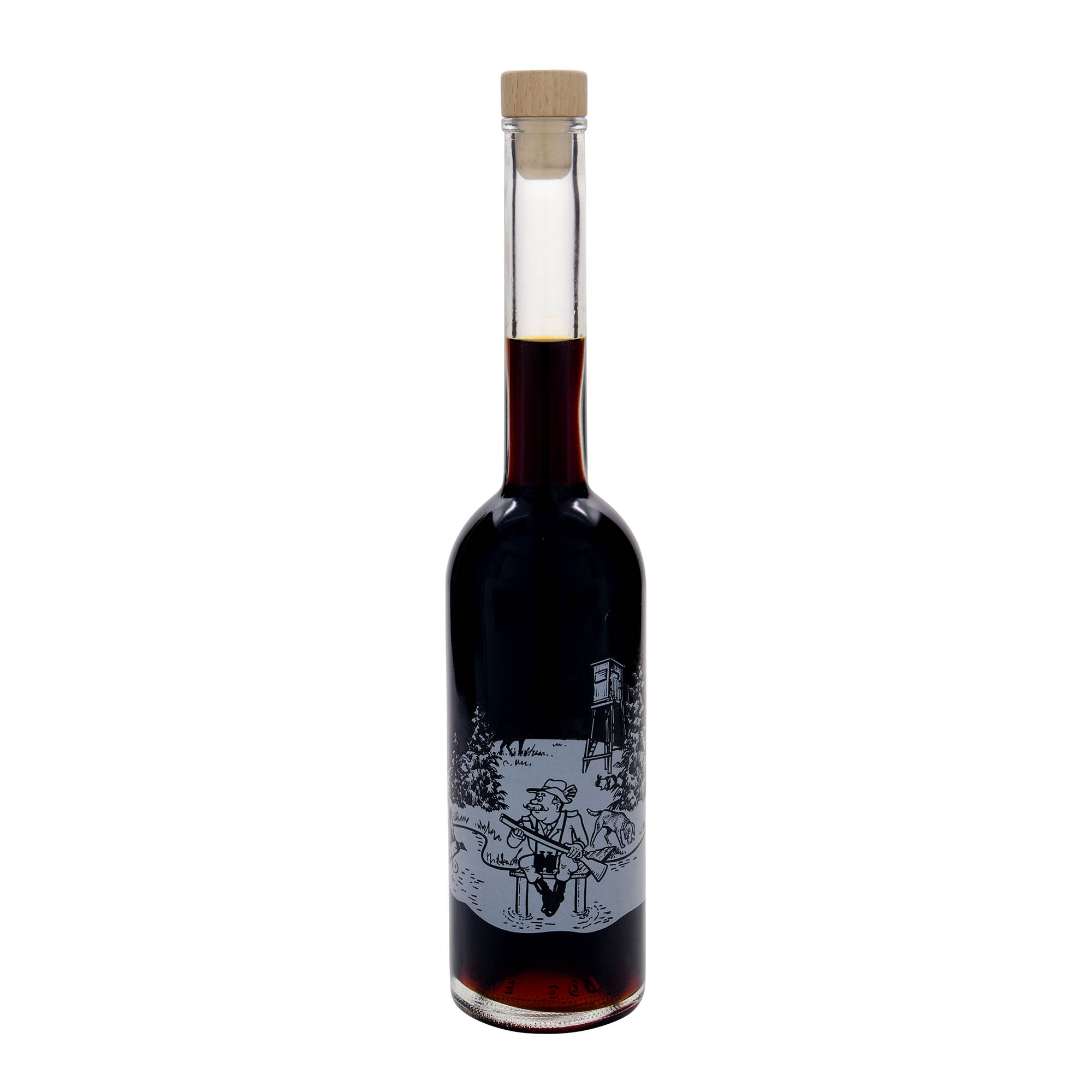 500 ml staklena boca 'Opera', motiv: Lovac, otvor: čep