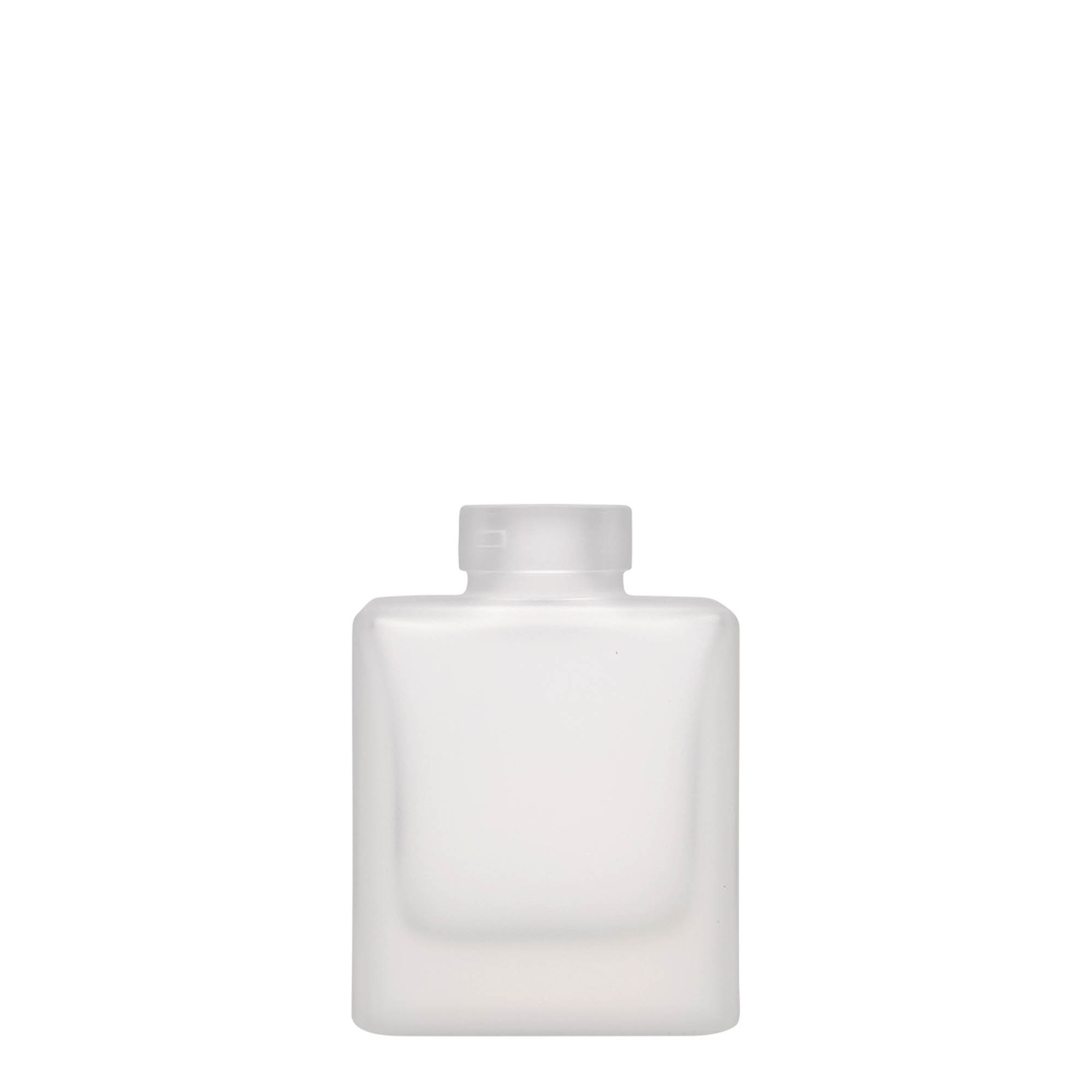 100 ml staklena boca 'Cube', kvadratna, zamrznuta, otvor: pluta