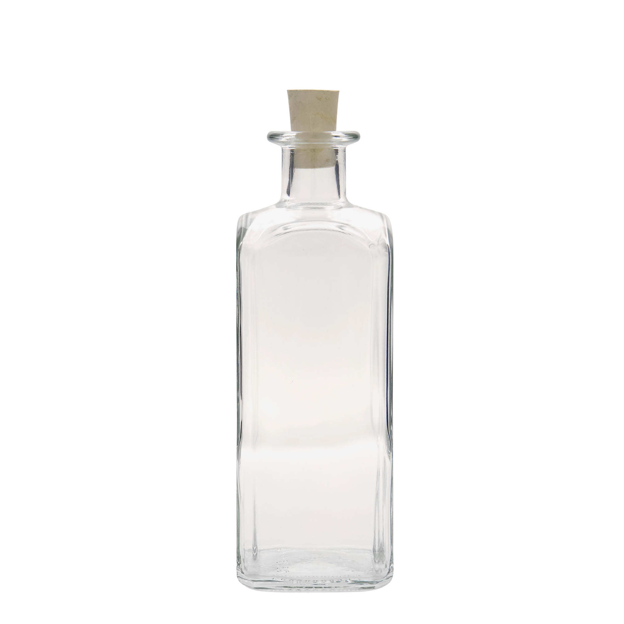 500 ml staklena boca Apotheker Carré, kvadratna, otvor: pluta
