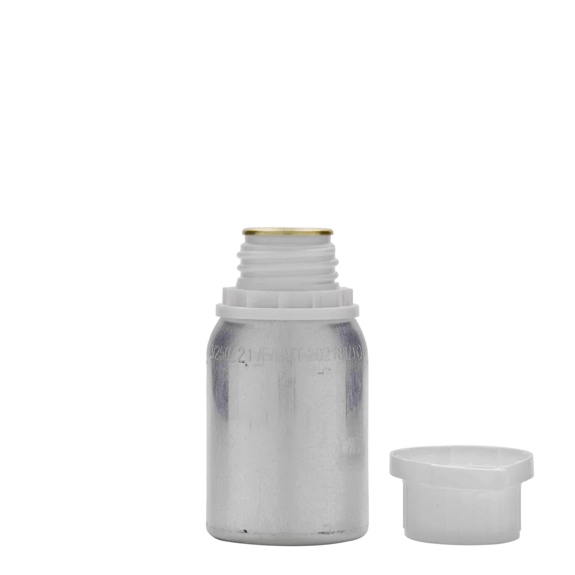 Aluminijumska flaša 125 ml, metal, srebrna, otvor: DIN 32