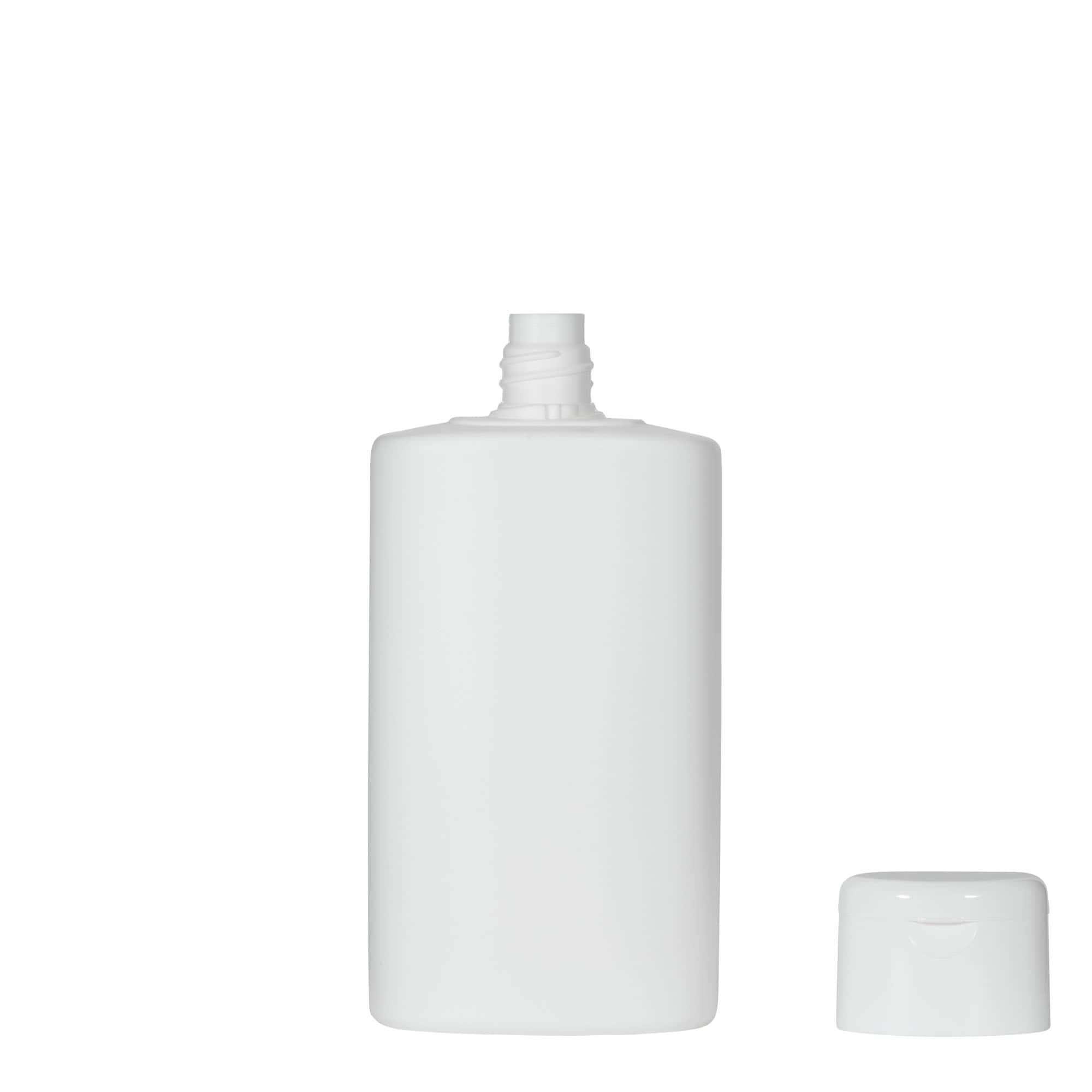 Plastična flaša 250 ml 'Indy', ovalna, HDPE, bijela, otvor: Navojni zatvarač