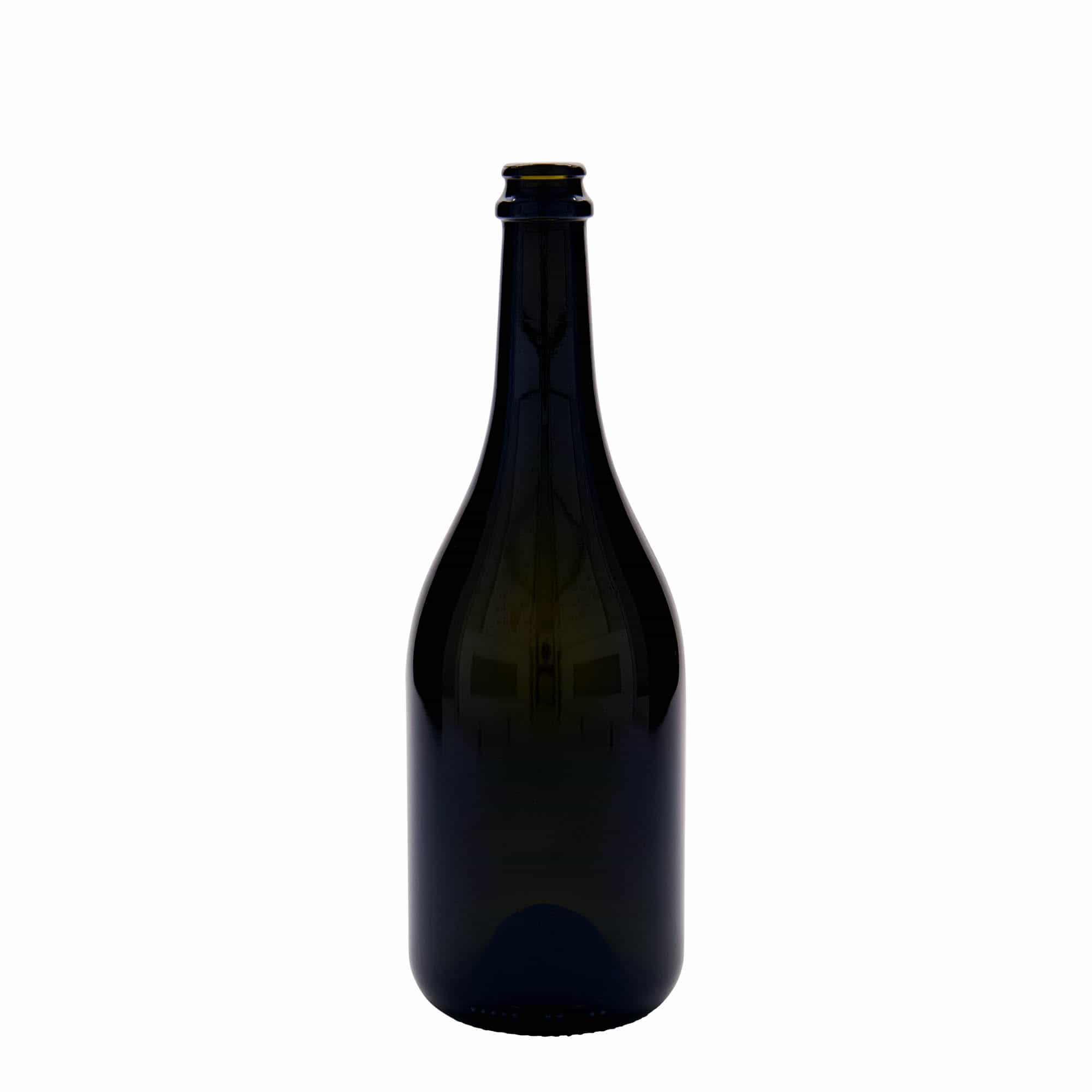 Flaša za pivo 750 ml 'Horta', staklo, antikno zelena, otvor: Krunski čep