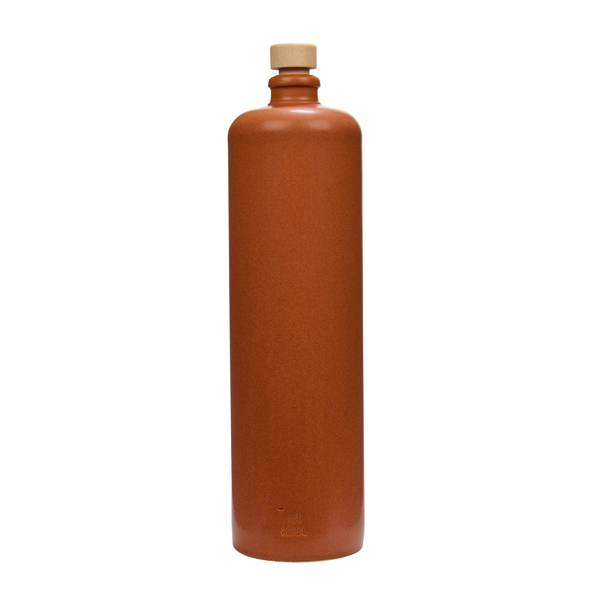1.000 ml glineni vrč, kamenina, crveno-smeđi, otvor: pluta