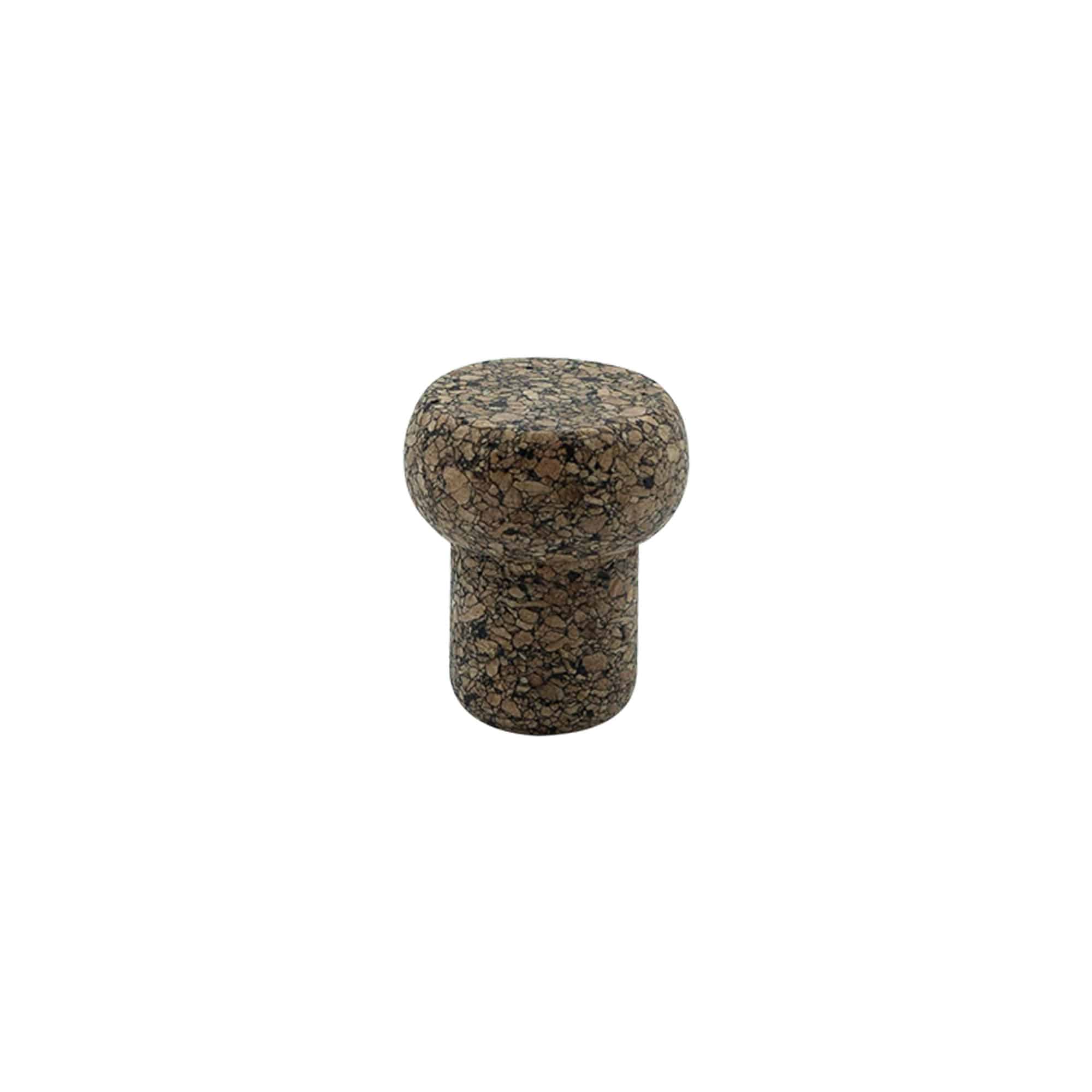 Čep s drškom 'Barrel' 19,5 mm, Corkcoal, za otvor: pluta