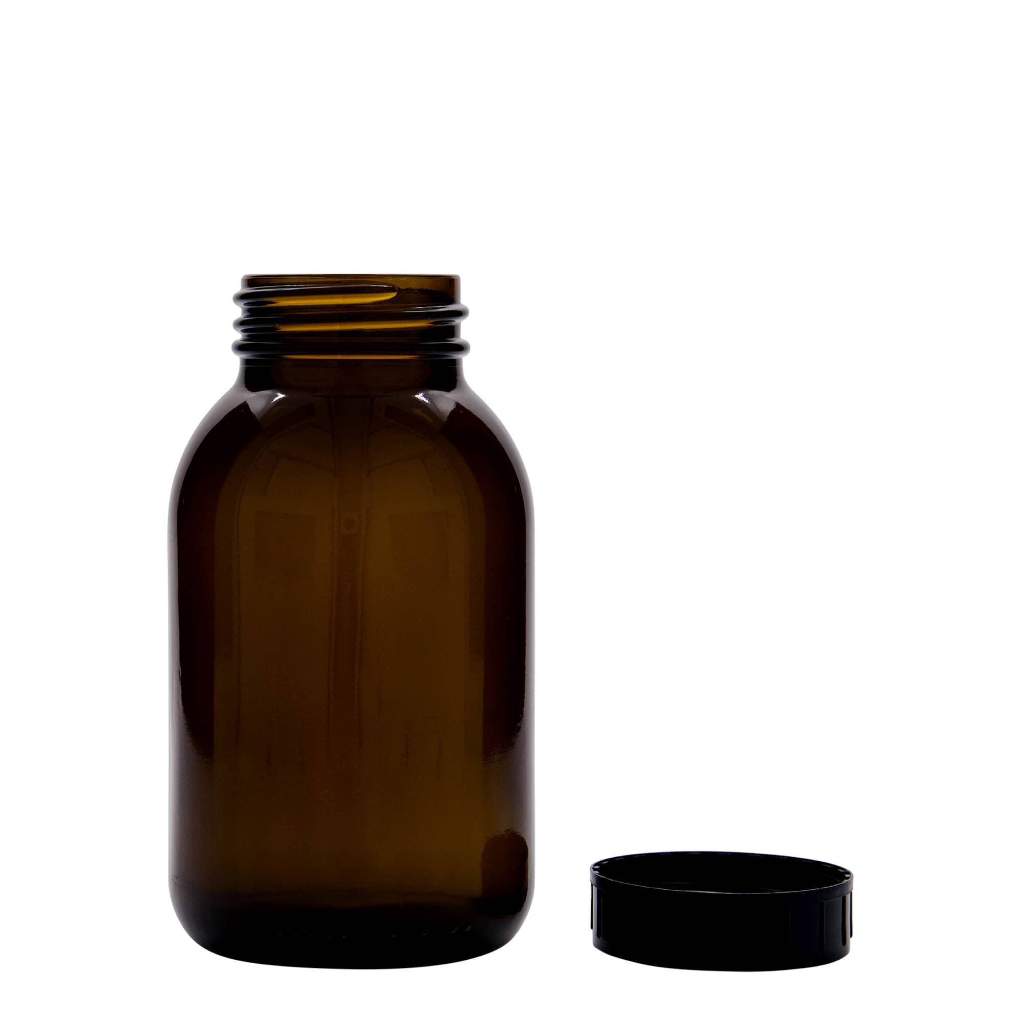 500 ml širokogrlo staklo, smeđe, otvor: DIN 55