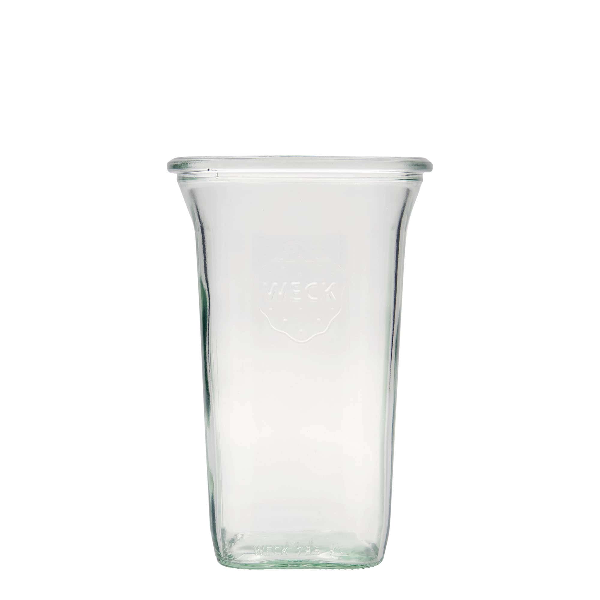 WECK kvadratna staklenka 795 ml, kvadratna, otvor: Okrugli rub