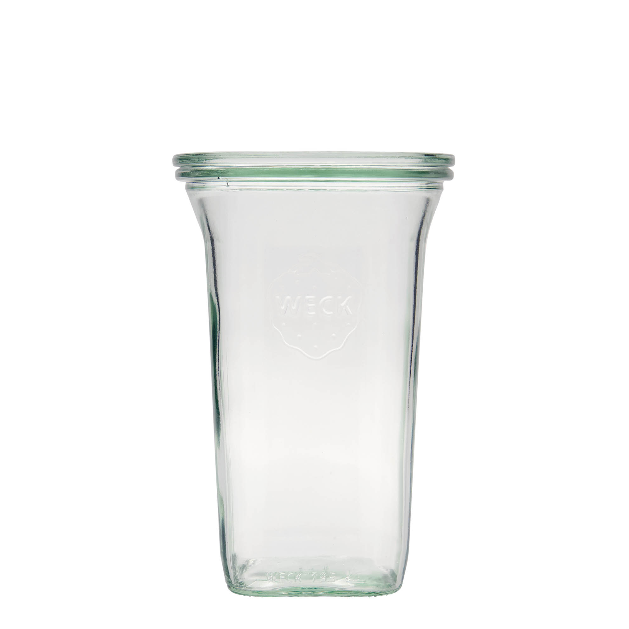 795 ml WECK-Quadro staklenka, kvadratna, otvor: okrugli rub