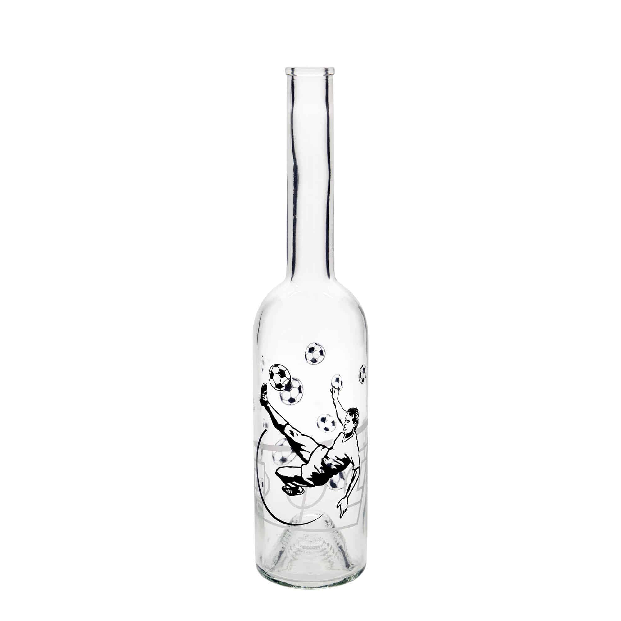 Staklena flaša 500 ml 'Opera', motiv: Fudbaler, otvor: Pluto Staklena flaša 500 ml 'Opera', motiv: Fudbaler, otvor: Pluto