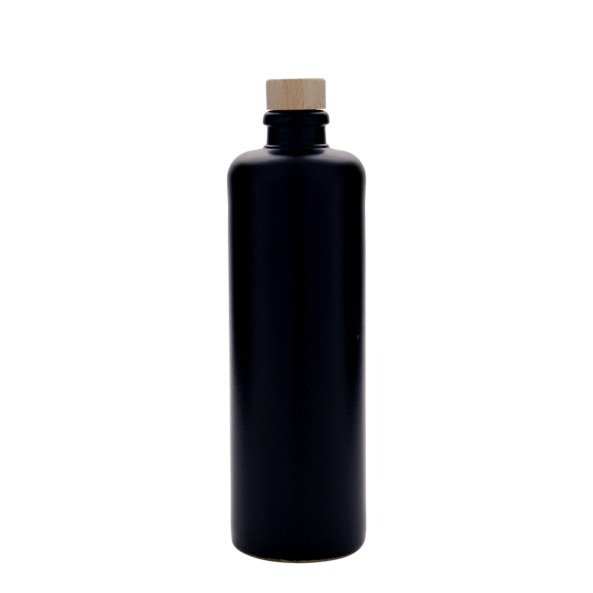 Glineni vrč 500 ml, keramika, crna, otvor: Pluto