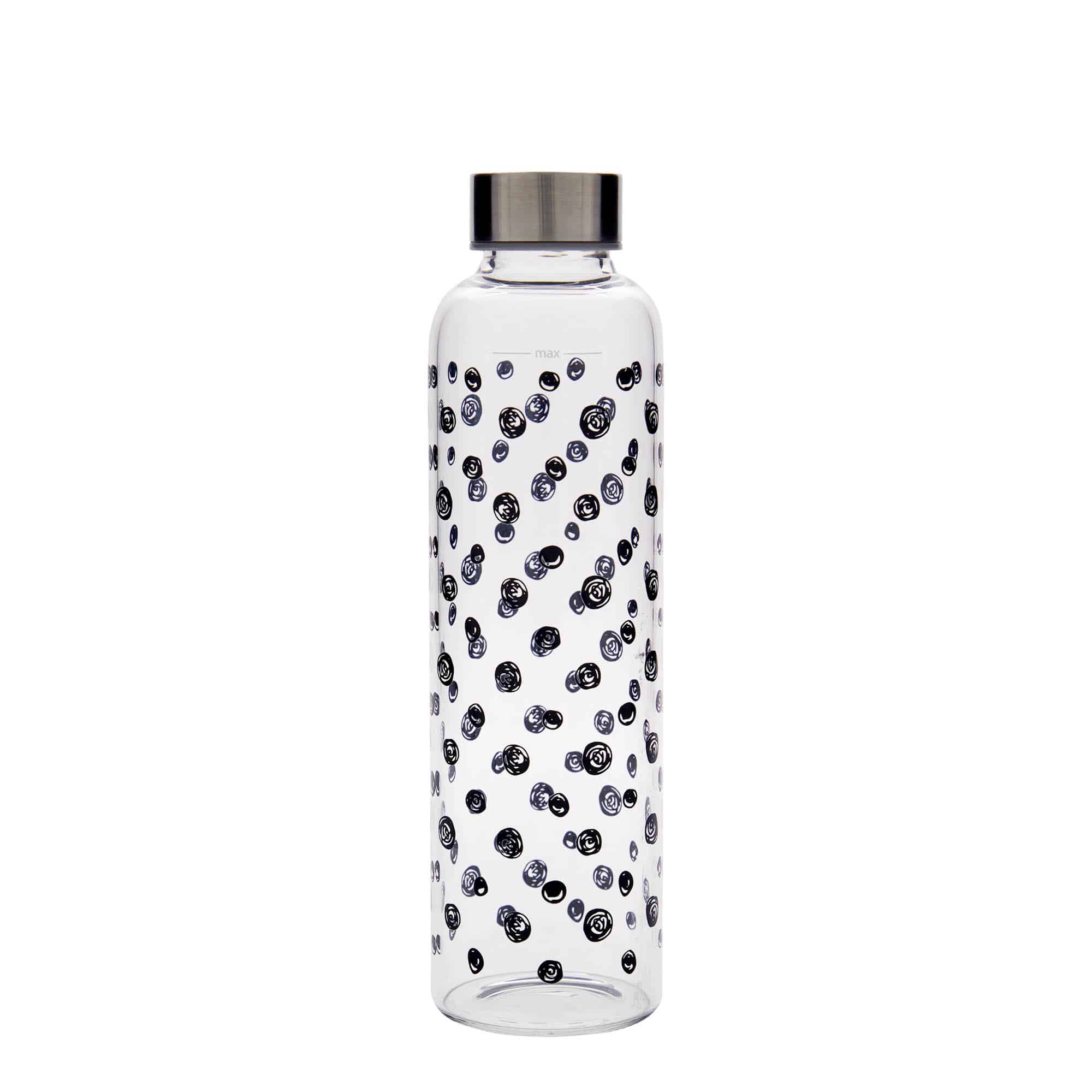 Flaša za piće 500 ml 'Perseus', motiv: Crne tačke, otvor: Navojni zatvarač