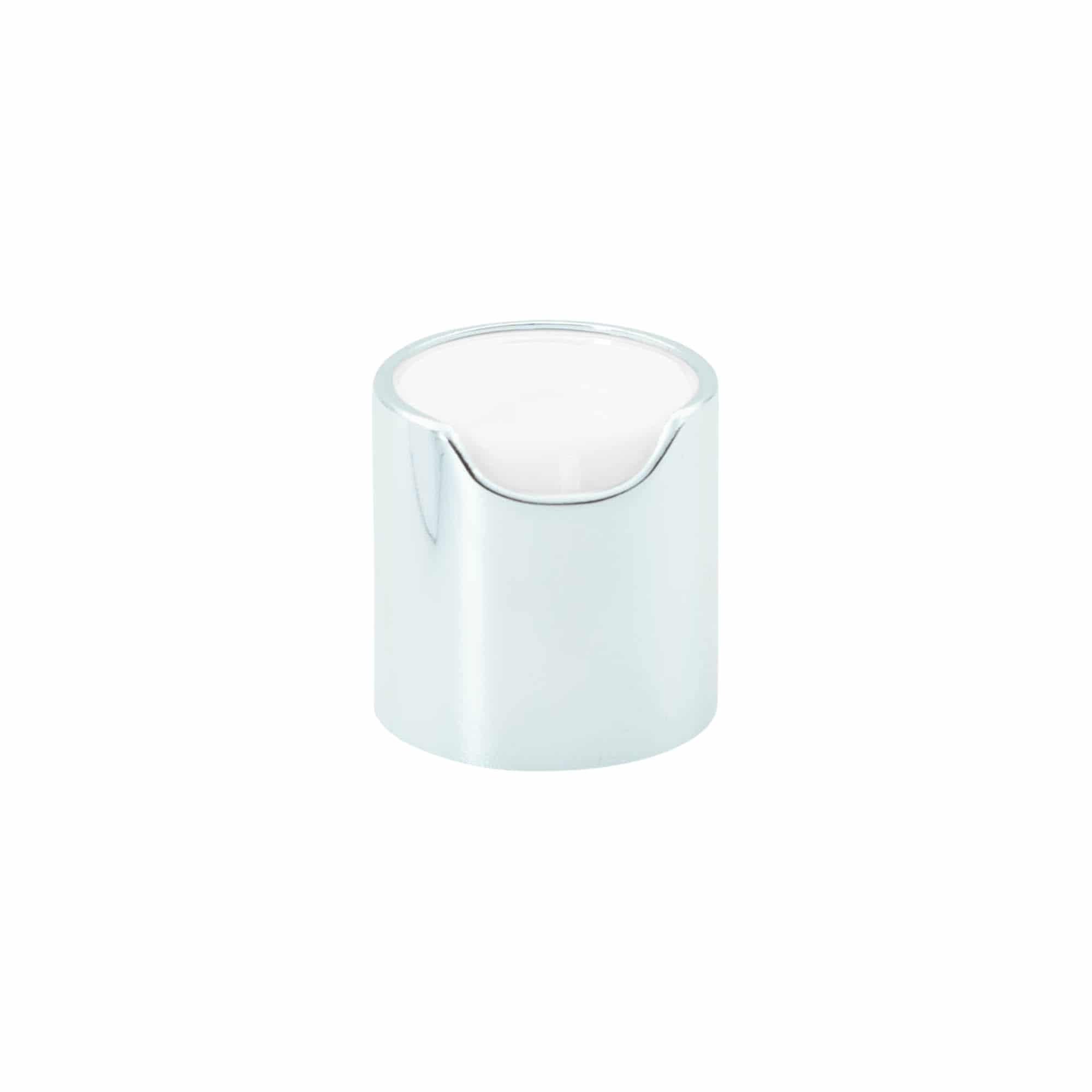 Navojni zatvarač Disc Top, PP plastika, srebrna, za otvor: 24/410 Navojni zatvarač Disc Top, PP plastika, srebrna, za otvor: 24/410